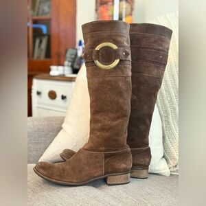 😍 Coclico Rich Brown Suede Knee High Leather Boots Made in Spain